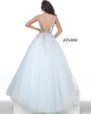 Jovani 00007 Light Blue Cut Glass Prom Gown