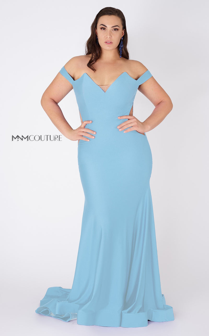 MNM Couture L0044 V-Neck Mermaid Evening Gown - CYC Boutique