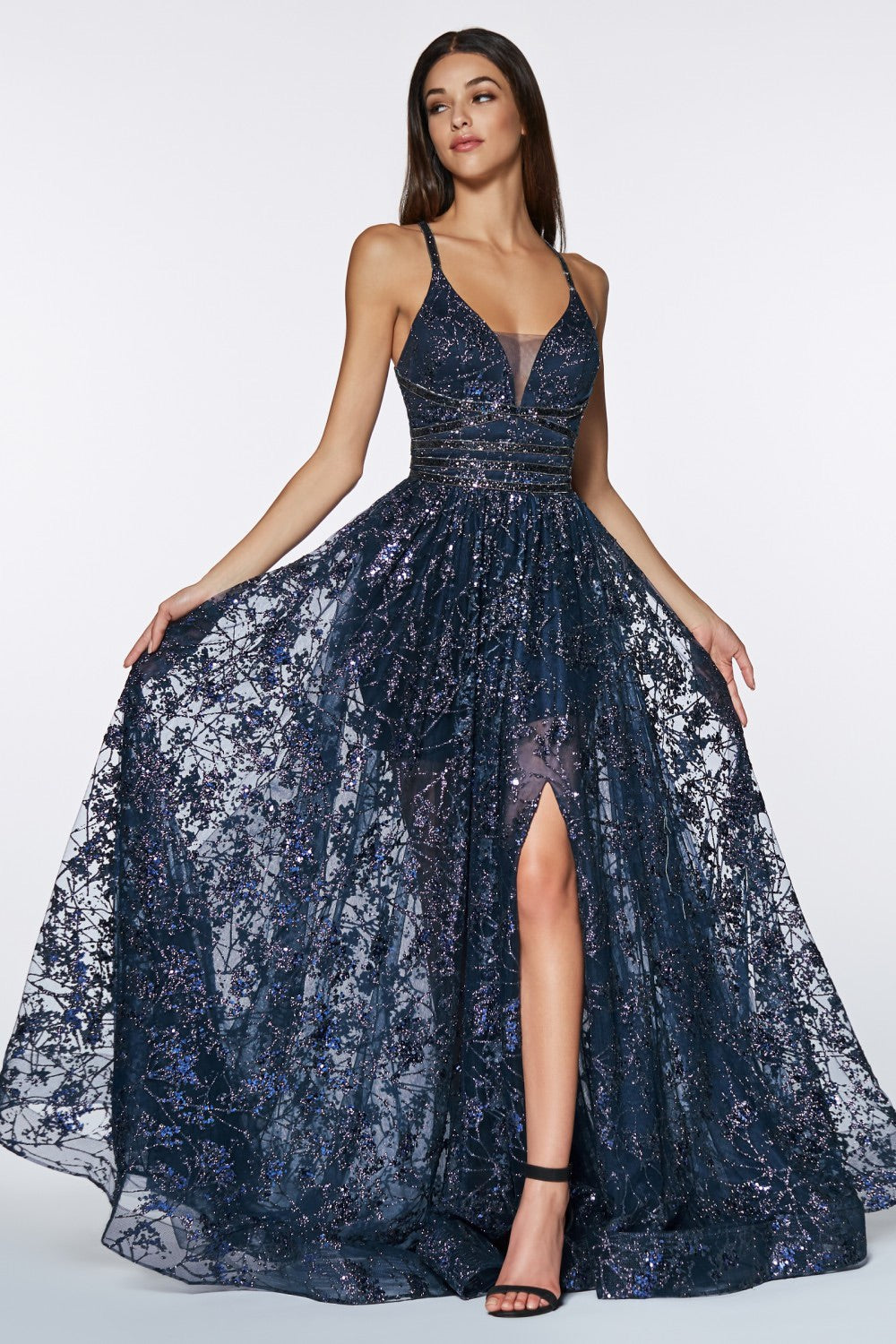 Cinderella Divine CM9015 Glitter A-Line Dress - CYC Boutique