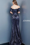JOVANI 67104 Embellished Short Sleeve Evening Gown - CYC Boutique