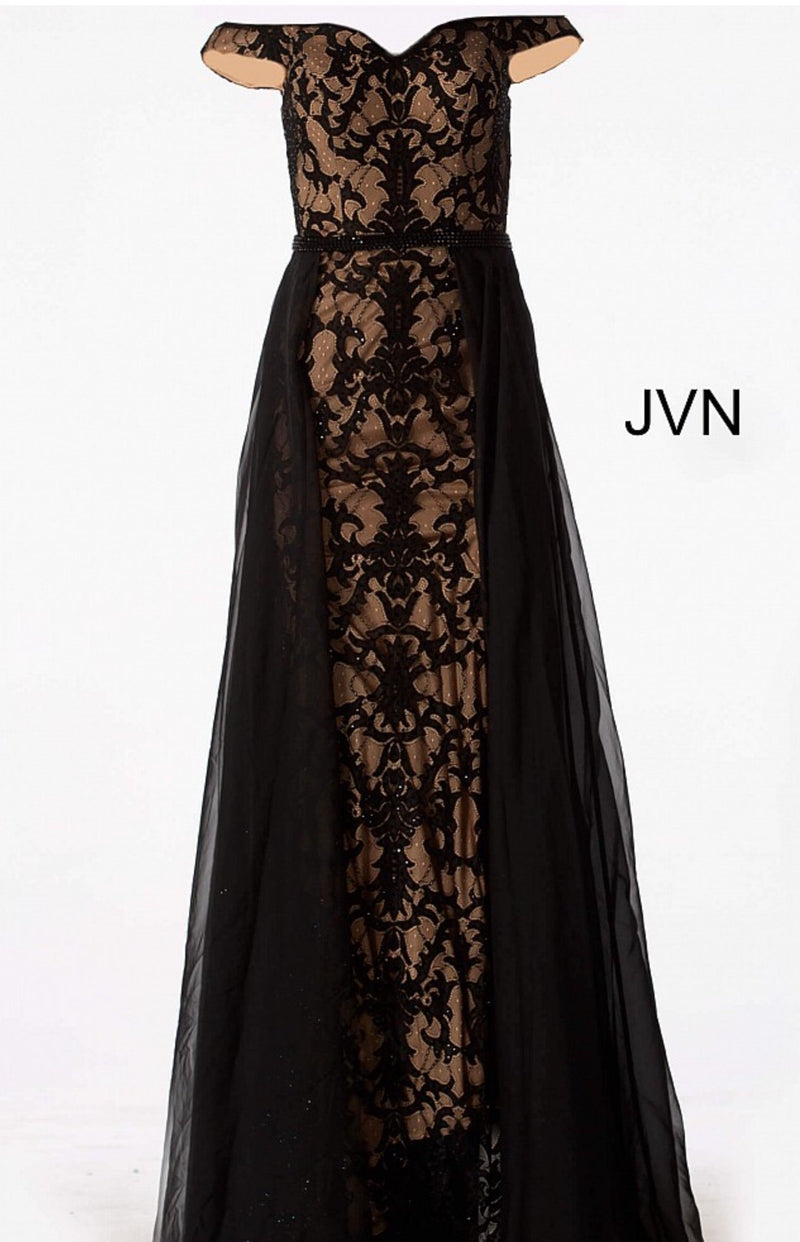 JOVANI JVN62489 Off Shoulder Lace Evening Dress - CYC Boutique