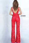 JOVANI 00474 V-Neck Embellished Jumpsuit