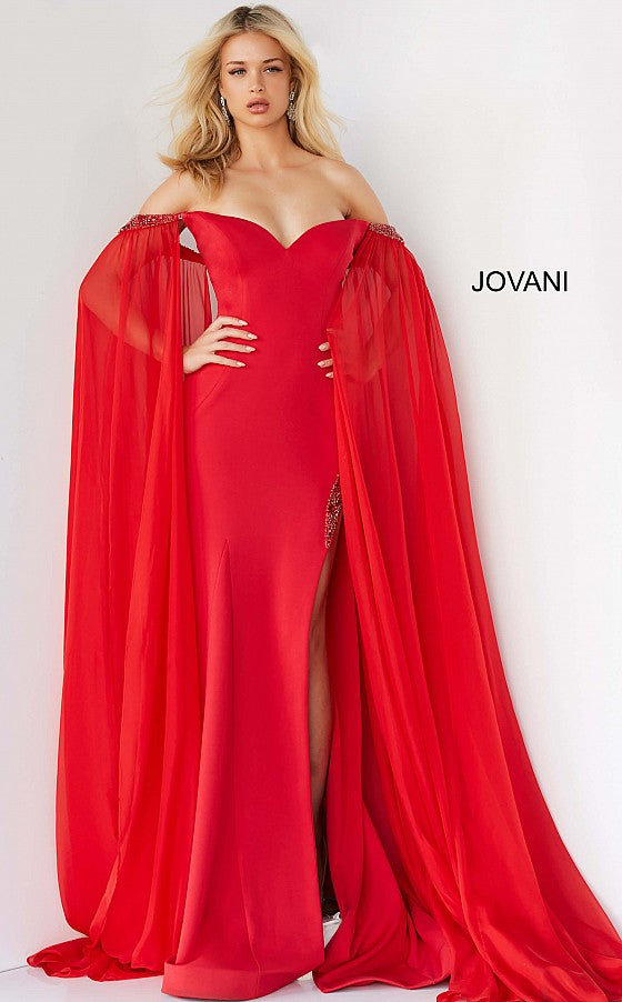 Jovani 07652 Off-Shoulder Evening Dress