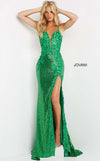 Jovani 1012 Plunging Neckline Evening Dress