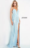 Jovani 1012 Plunging Neckline Evening Dress