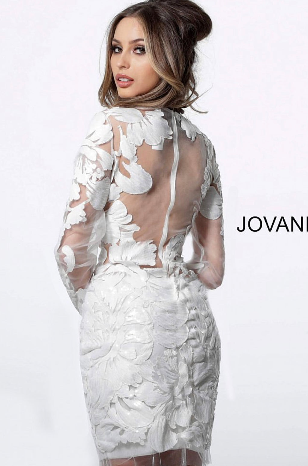 JOVANI 62811 Long Sleeve Fitted Dress - CYC Boutique