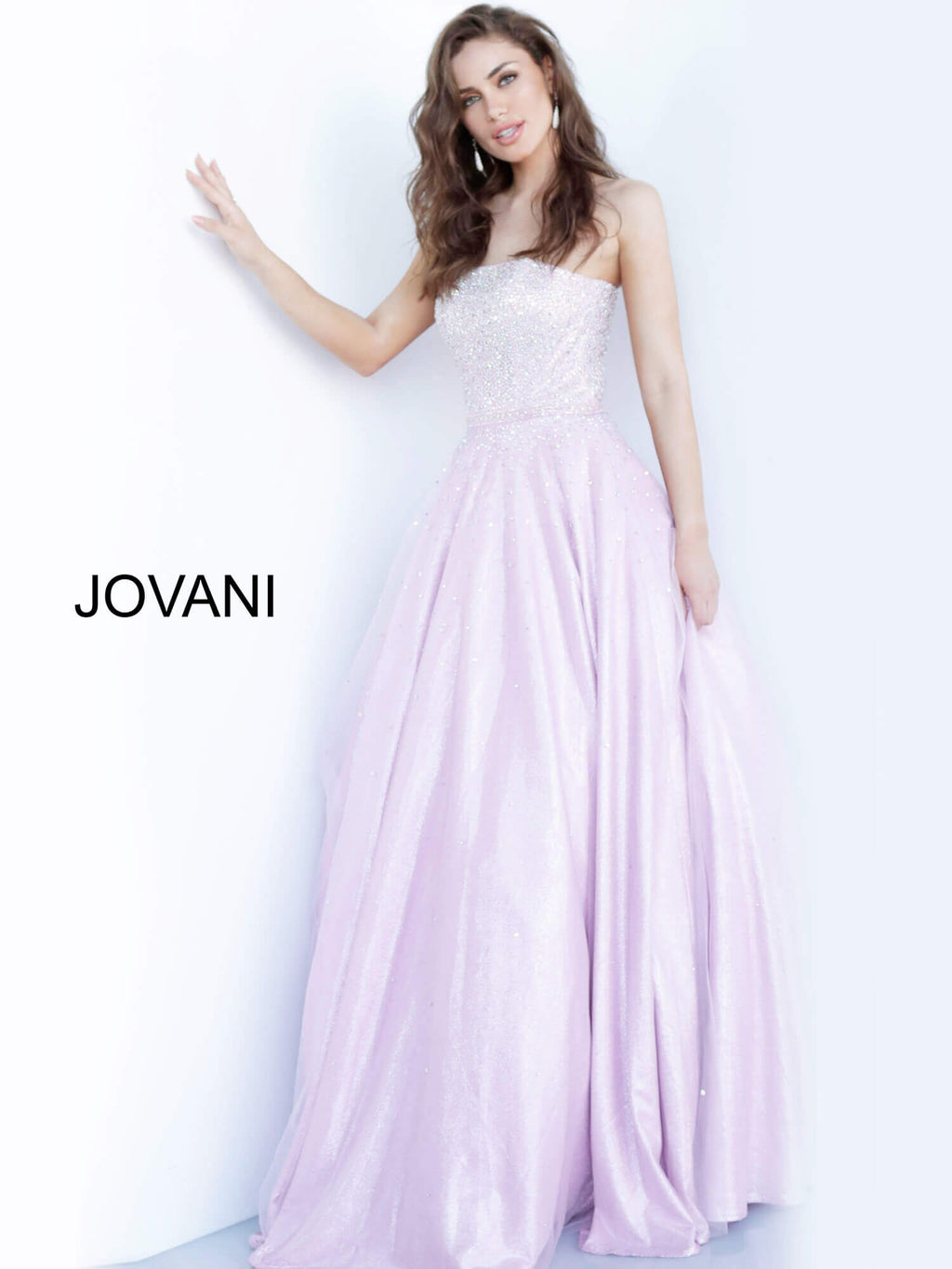 JOVANI 00462 Strapless Beaded Evening Dress