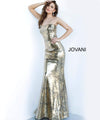 JOVANI 3390 Strapless Metallic Evening Dress - CYC Boutique