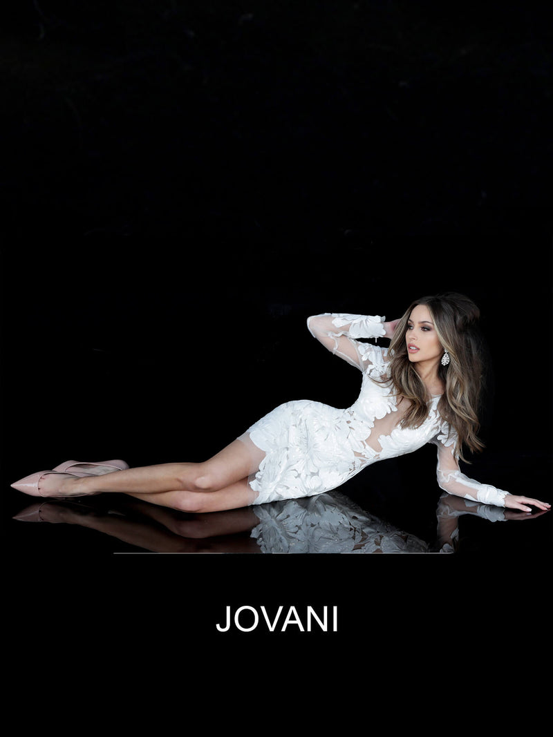 JOVANI 62811 Long Sleeve Fitted Dress - CYC Boutique