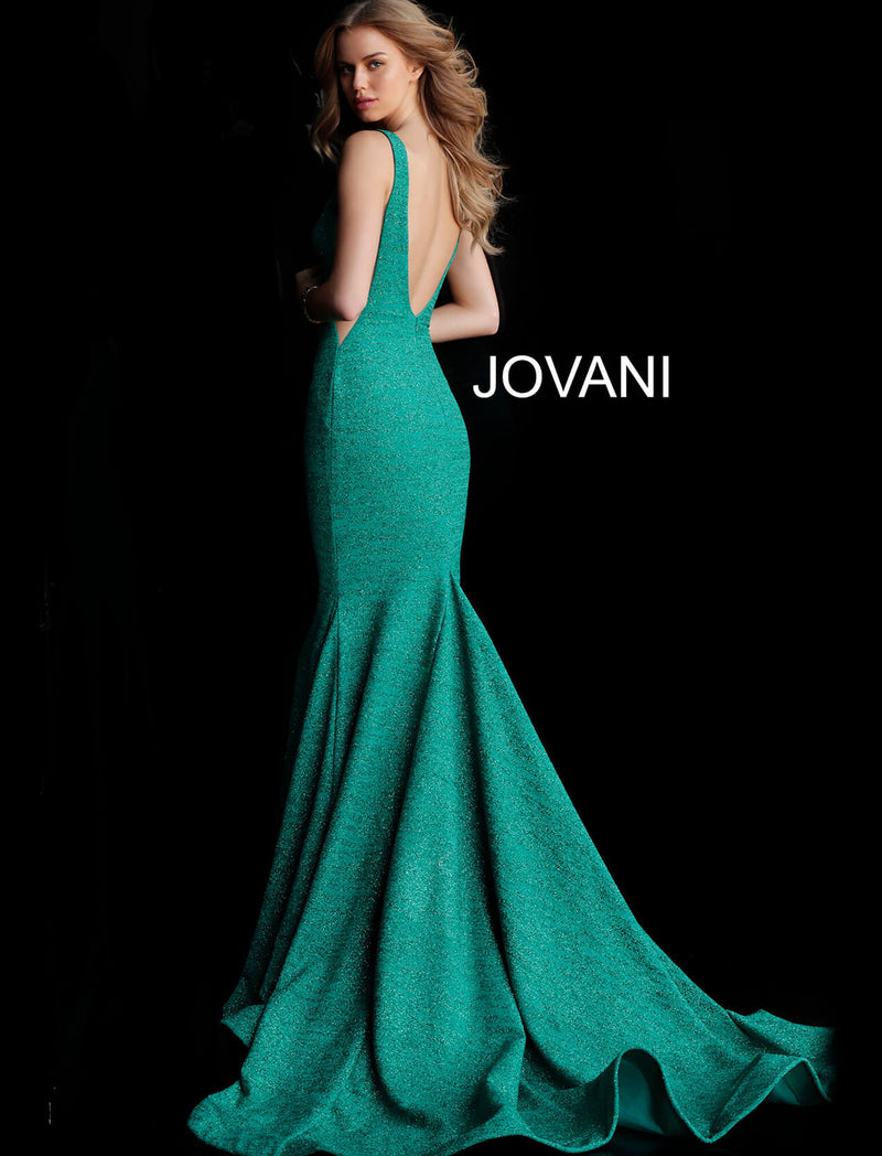 JOVANI 47075 Fitted Plunging Neckline Gown - CYC Boutique