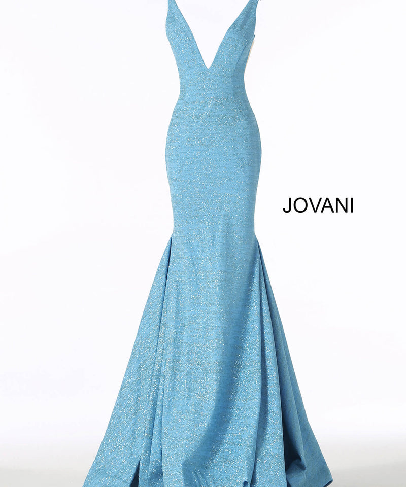 JOVANI 47075 Fitted Plunging Neckline Gown - CYC Boutique