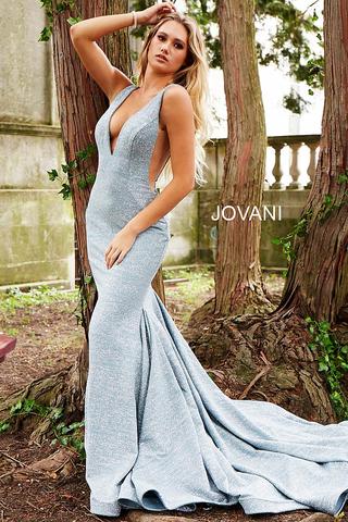 JOVANI 47075 Fitted Plunging Neckline Gown - CYC Boutique