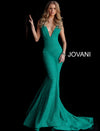 JOVANI 47075 Fitted Plunging Neckline Gown - CYC Boutique