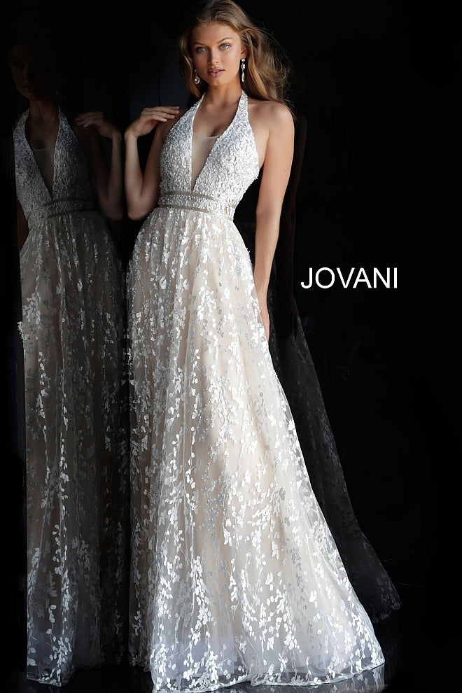 JOVANI 60938 Embellished Backless Bridal Gown 60938 - CYC Boutique