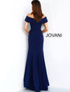 JOVANI 62047 Off Shoulder Button Embellished Evening Dress - CYC Boutique