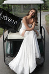 JOVANI 63393 Ivory Nude Strapless Form Fitting Wedding Dress - CYC Boutique