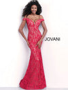 JOVANI 63704 Off Shoulder Lace Evening Dress - CYC Boutique