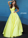 JOVANI 67847 Strapless Sweetheart Neckline Satin Evening Dress - CYC Boutique