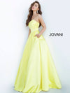 JOVANI 67847 Strapless Sweetheart Neckline Satin Evening Dress - CYC Boutique