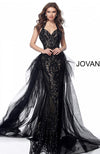 JOVANI 62635 Halter Neck Tulle Over skirt Evening Dress - CYC Boutique