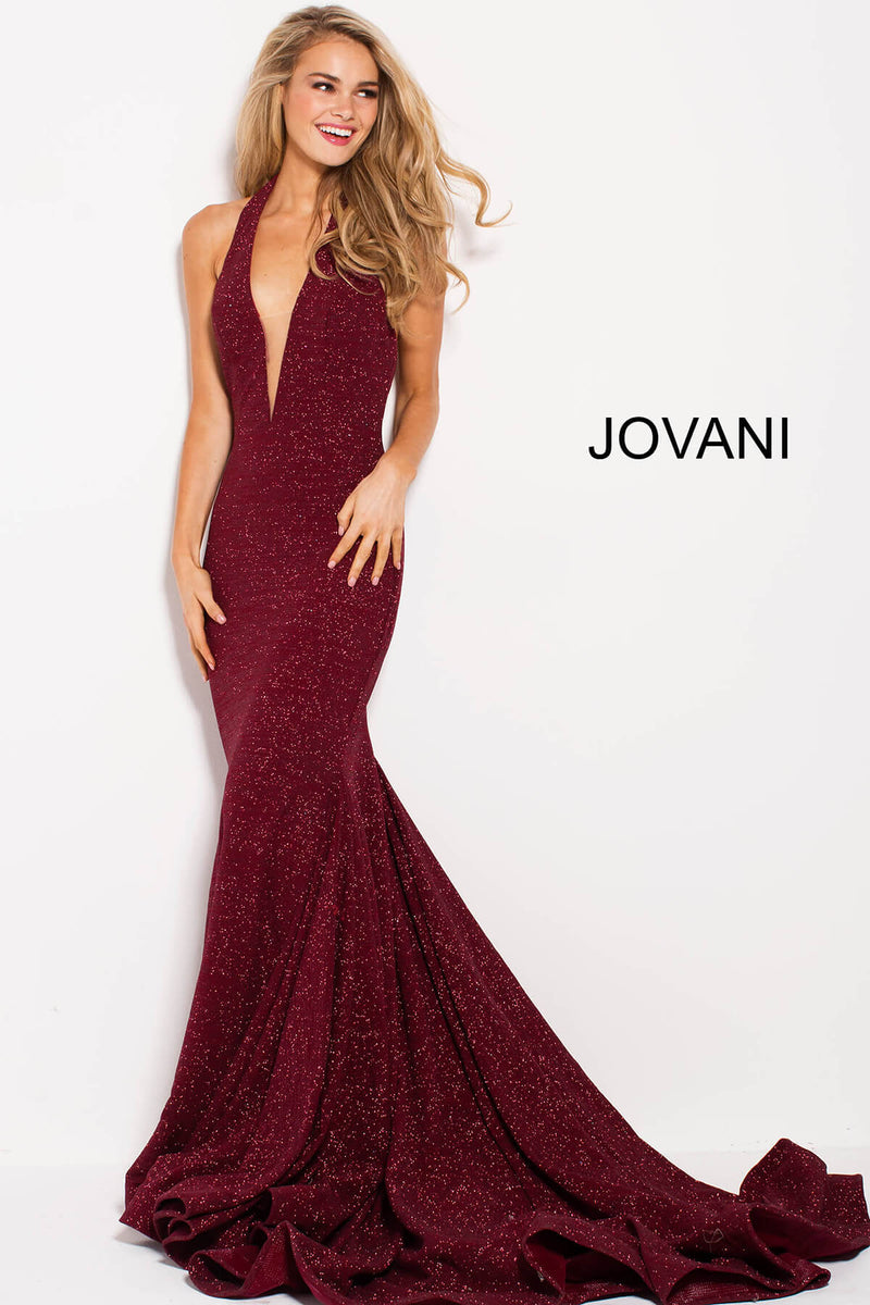 JOVANI 55414 Plunging Neck Evening Dress - CYC Boutique