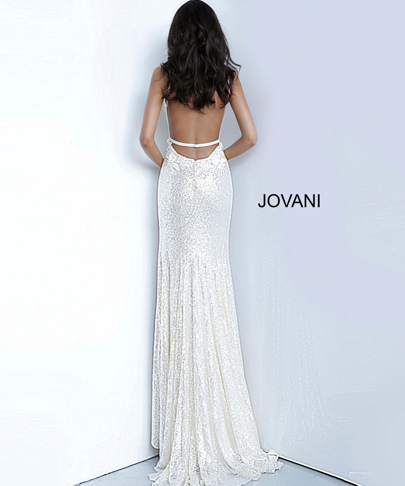 Jovani 1012 Plunging Neckline Evening Dress