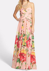 JS Boutique Floral Chiffon Gown, Size 8 - CYC Boutique
