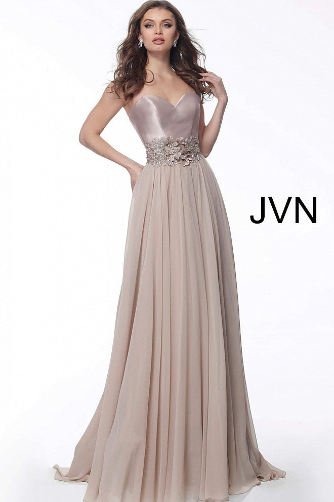 JOVANI JVN62406 Strapless Chiffon Evening Dress - CYC Boutique