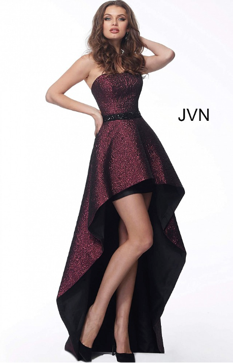 JOVANI JVN62589 Strapless High Low Evening Dress - CYC Boutique