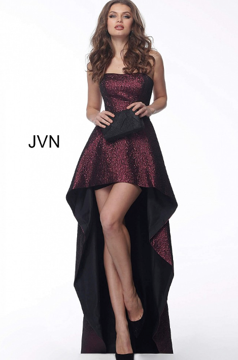 JOVANI JVN62589 Strapless High Low Evening Dress - CYC Boutique