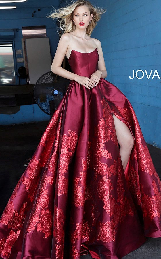 JOVANI 02038 Strapless Formal Evening Dress