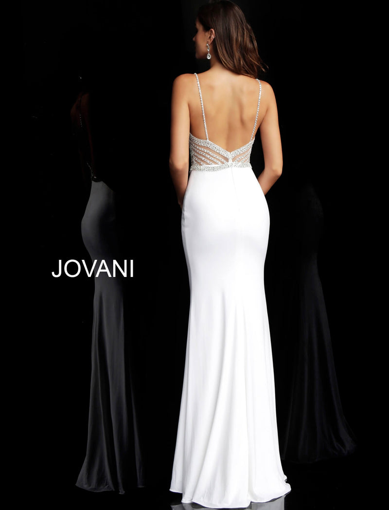 JOVANI 63147 Crystal Beaded Illusion Gown - CYC Boutique