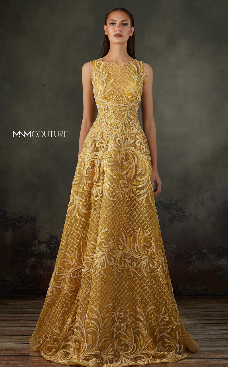MNM Couture K3665 Embroidered A-Line Gown - CYC Boutique
