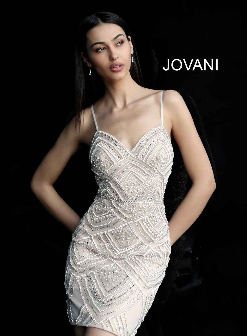 JOVANI 64598 Beaded Cocktail Dress - CYC Boutique