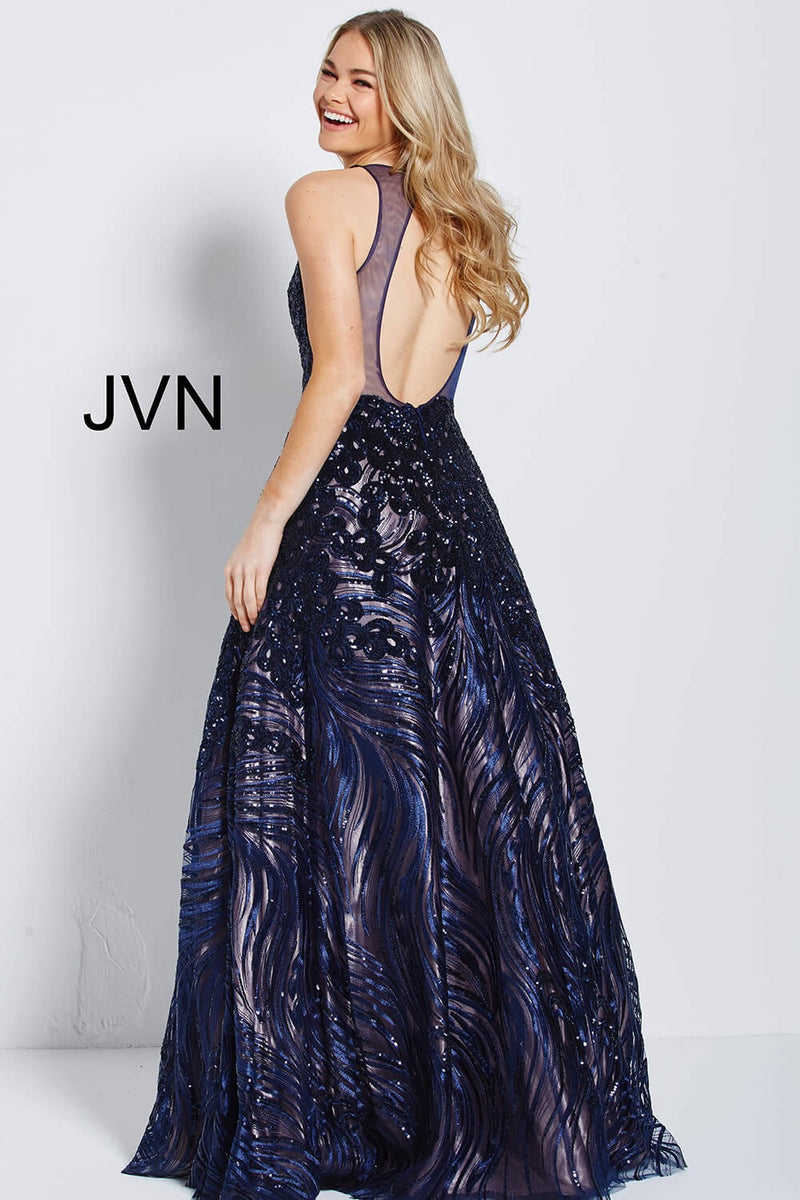 JOVANI JVN60641 Embellished V Neck Ballgown - CYC Boutique