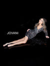 JOVANI 1899 Long Sleeve Sequined Cocktail Dress - CYC Boutique