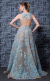 MNM Couture K3596 Embroidered Illusion Gown with Overskirt - CYC Boutique