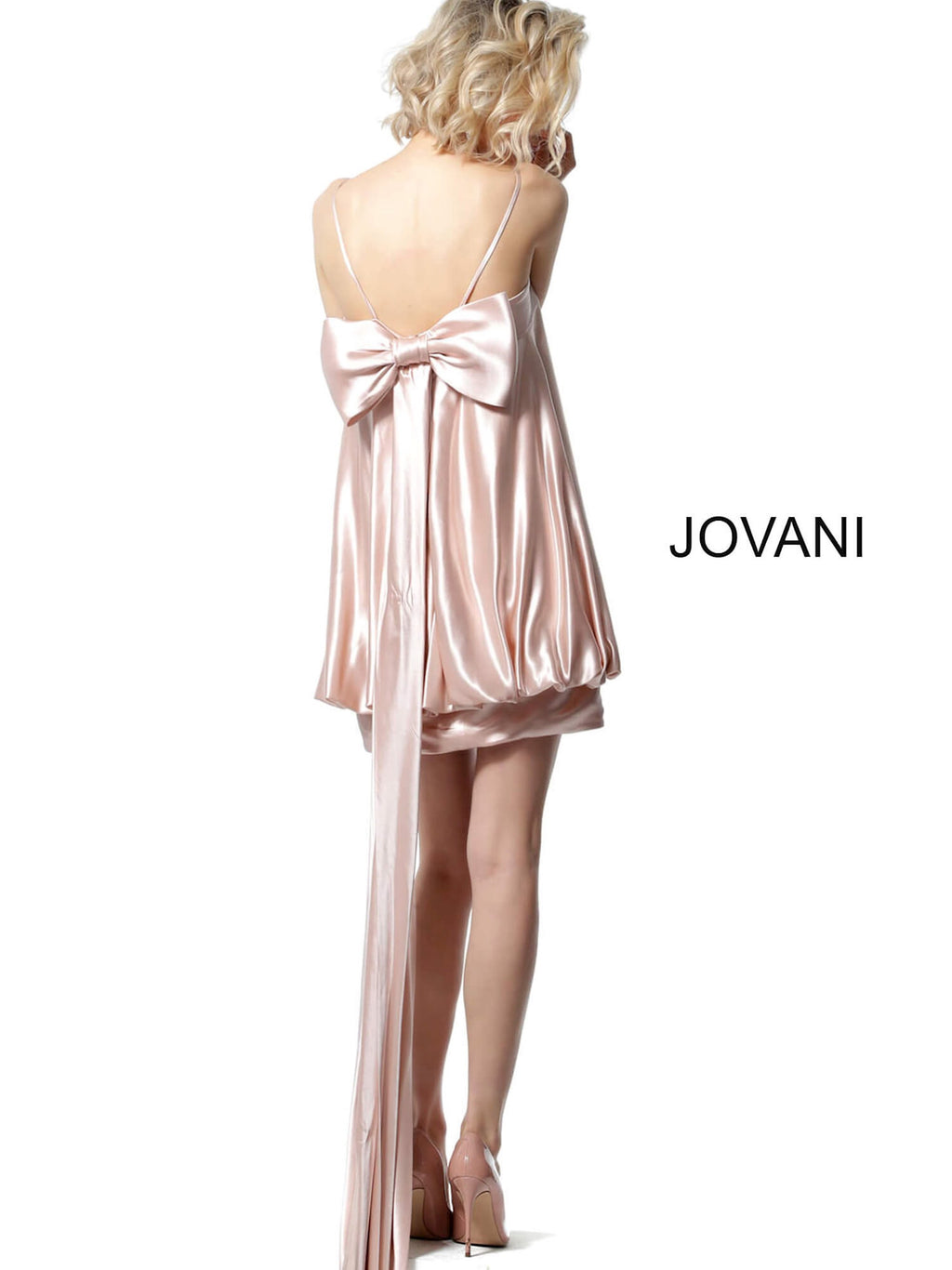 JOVANI 66431 Satin Baby Doll Dress - CYC Boutique