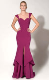 MNM Couture N0020 Tiered Ruffles Mermaid Gown - CYC Boutique
