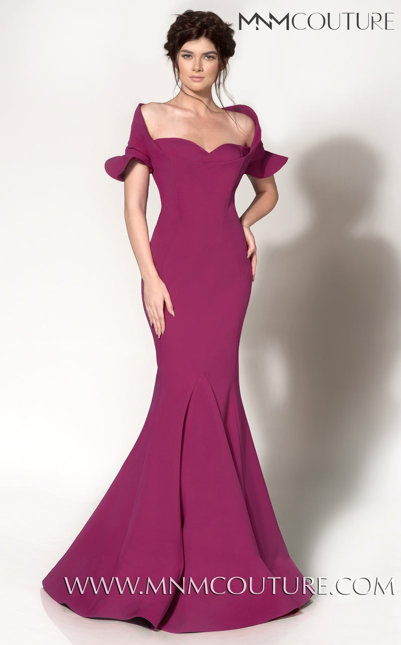 MNM Couture 2144A Off-Shoulder Evening Dress - CYC Boutique