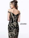JOVANI 2666 Off the Shoulder Embellished Cocktail Dress - CYC Boutique