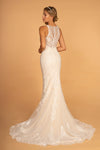 GLS by Gloria GL2597 Jeweled Illusion Neck Mermaid Wedding Dress - CYC Boutique