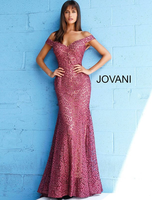 JOVANI 62021 Off the Shoulder Evening Dress - CYC Boutique