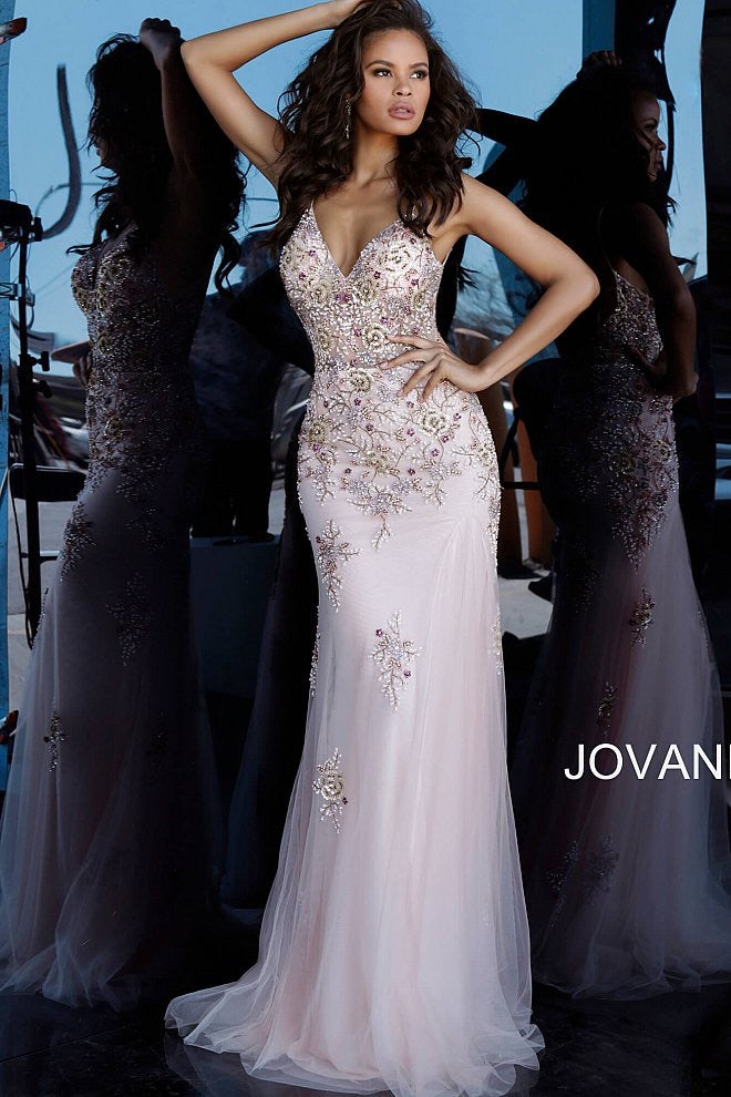 JOVANI 65322 Beaded Bodice Evening Dress - CYC Boutique
