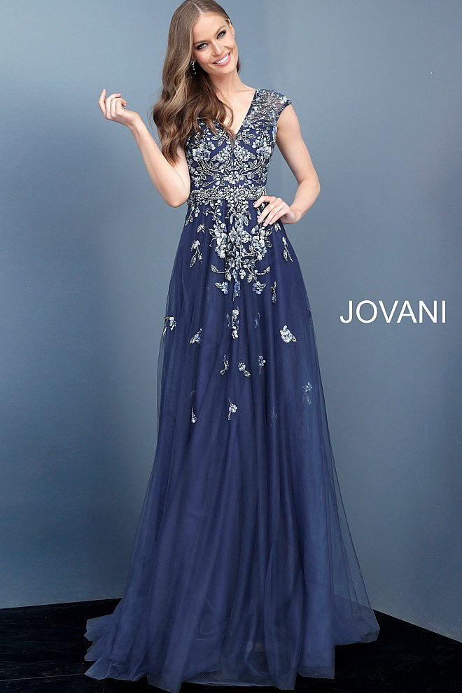JOVANI 62819  Embellished Bodice Evening Dress - CYC Boutique
