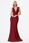 Cinderella Divine CD912 Fitted Jersey Evening Dress