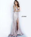 JOVANI 67963 High Slit Metallic Evening Dress - CYC Boutique