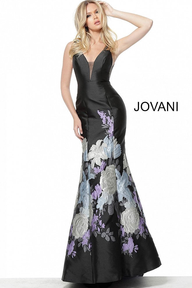 JOVANI 64289 Print Mermaid Evening Gown - CYC Boutique