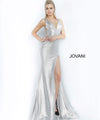 JOVANI 67963 High Slit Metallic Evening Dress - CYC Boutique