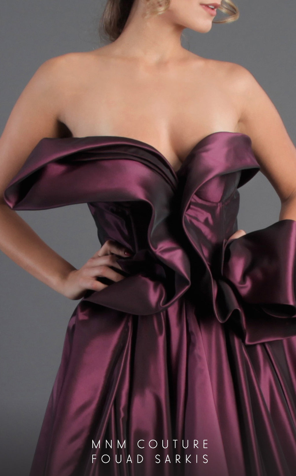 MNM Couture 2313 Fouad Sarkis Strapless Ballgown - CYC Boutique
